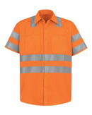 Red Kap - High Visibility Safety Short Sleeve Work Shirt Tall Sizes - SS24HVT