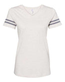 LAT - Women's Football V-Neck Fine Jersey Tee - 3537