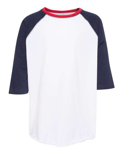 LAT - Youth Baseball Fine Jersey Three-Quarter Sleeve Tee - 6130