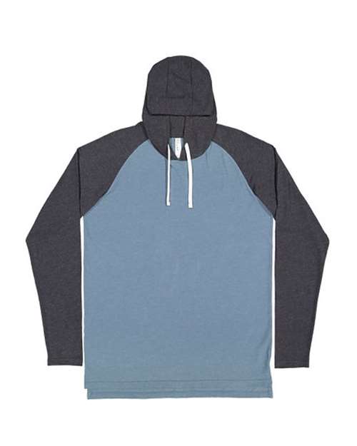 LAT - Fine Jersey Hooded Long Sleeve Raglan T-Shirt - 6917