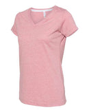 LAT - Women's Harborside Mélange V-Neck T-Shirt - 3591