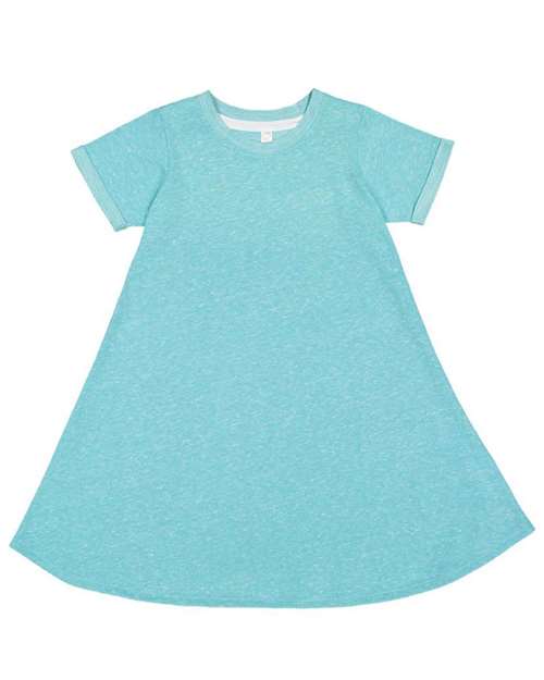 Rabbit Skins - Harborside Mélange French Terry Girls' Twirl Dress - 2679