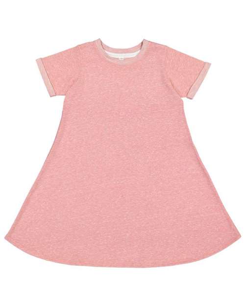 Rabbit Skins - Harborside Mélange French Terry Girls' Twirl Dress - 2679