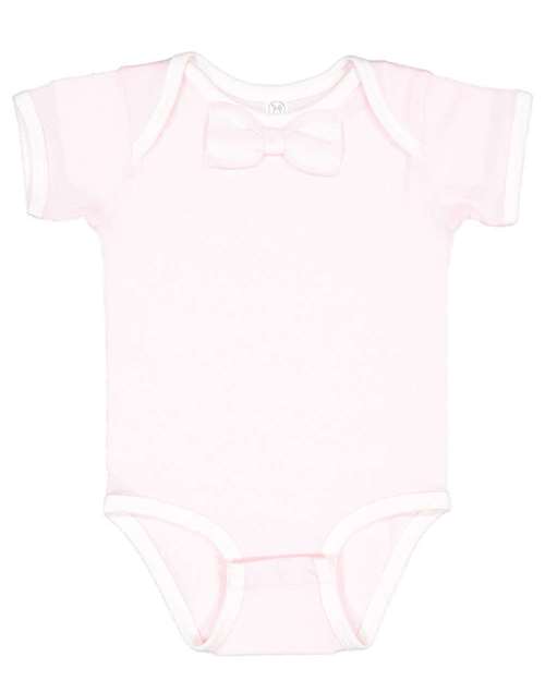 Rabbit Skins - Baby Rib Infant Bow Tie Bodysuit - 4407