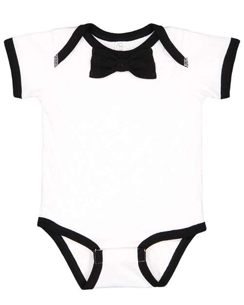 Rabbit Skins - Baby Rib Infant Bow Tie Bodysuit - 4407