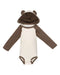 Rabbit Skins - Fine Jersey Infant Character Hooded Long Sleeve Bodysuit with Ears - 4418