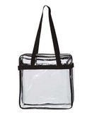 OAD - OAD Clear Tote with Zippered Top - OAD5005