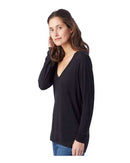 Alternative - Women's Long Sleeve Slinky Jersey V-Neck Tee - 3894