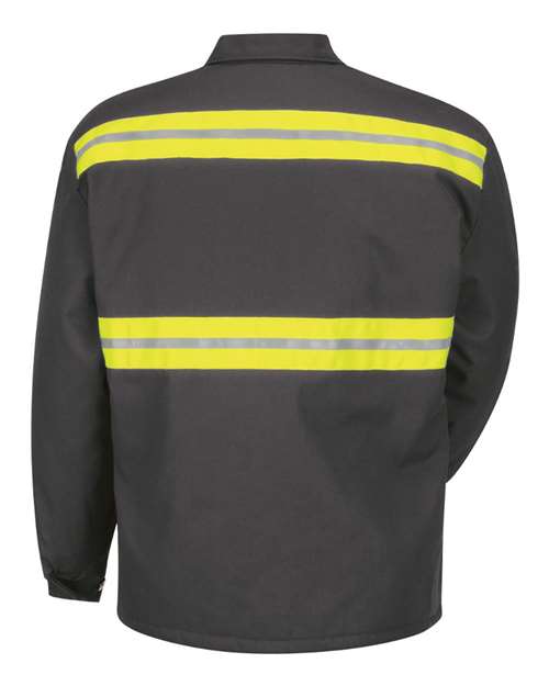 Red Kap - Enhanced Visibility Perma-Lined Panel Jacket - JT50EN