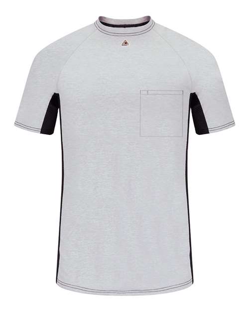 Bulwark - Short Sleeve FR Two-Tone Base Layer with Concealed Chest Pocket- EXCEL FR - MPS4