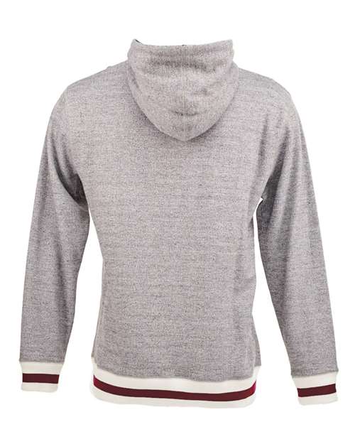 J. America - Peppered Fleece Lapover Hooded Sweatshirt - 8701