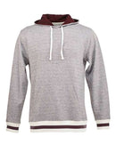 J. America - Peppered Fleece Lapover Hooded Sweatshirt - 8701