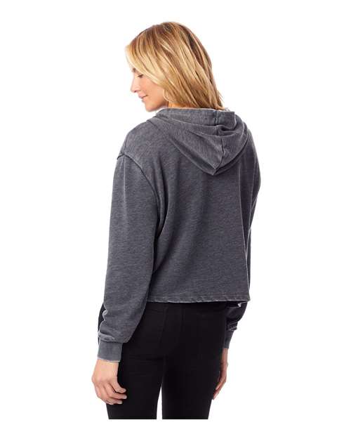 Alternative - Women's Burnout French Terry Crop Pullover Hoodie - 8642
