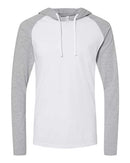 LAT - Fine Jersey Hooded Long Sleeve Raglan T-Shirt - 6917