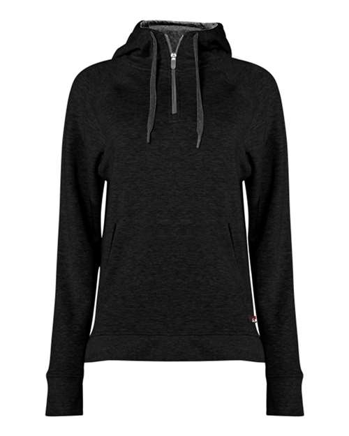 Badger - FitFlex Women's French Terry Hooded Quarter-Zip - 1051