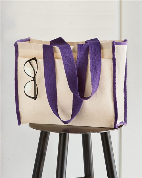 Q-Tees - 14L Tote with Contrast-Color Handles - Q1100