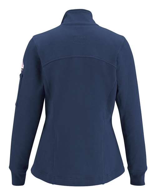 Bulwark - Women's Zip Front Fleece Jacket-Cotton/Spandex Blend - SEZ3