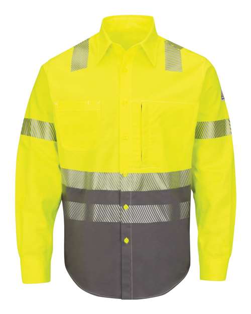 Bulwark - Hi-Visibility Color Block Uniform Shirt - EXCEL FR® ComforTouch® - 7 oz. - SLB4H