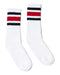 SOCCO - USA-Made Striped Crew Socks - SC100