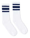 SOCCO - USA-Made Striped Crew Socks - SC100