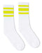 SOCCO - USA-Made Striped Crew Socks - SC100