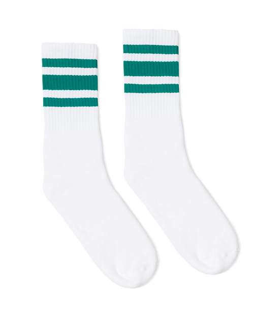 SOCCO - USA-Made Striped Crew Socks - SC100 (More Color)