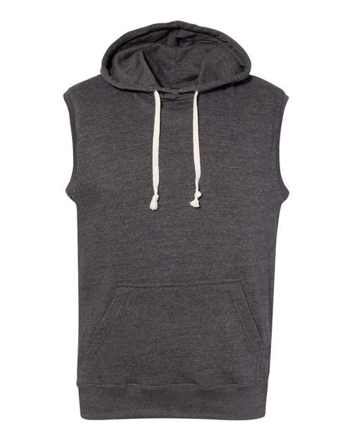 J. America - Triblend Sleeveless Hooded Sweatshirt - 8877