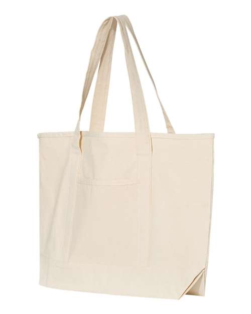 Q-Tees - 34.6L Large Canvas Deluxe Tote - Q1500