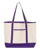 Q-Tees - 34.6L Large Canvas Deluxe Tote - Q1500