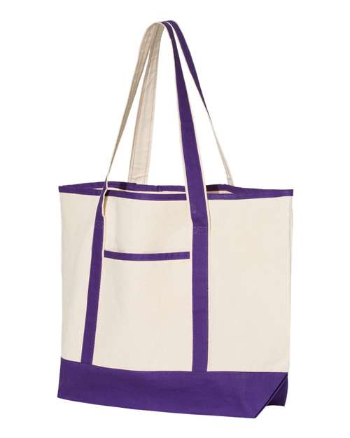 Q-Tees - 34.6L Large Canvas Deluxe Tote - Q1500