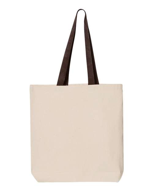 Q-Tees - 11L Canvas Tote with Contrast-Color Handles - Q4400