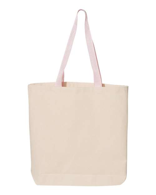 Q-Tees - 11L Canvas Tote with Contrast-Color Handles - Q4400