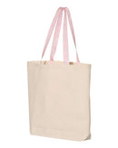 Q-Tees - 11L Canvas Tote with Contrast-Color Handles - Q4400