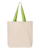 Q-Tees - 11L Canvas Tote with Contrast-Color Handles - Q4400