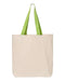 Q-Tees - 11L Canvas Tote with Contrast-Color Handles - Q4400