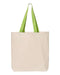 Q-Tees - 11L Canvas Tote with Contrast-Color Handles - Q4400