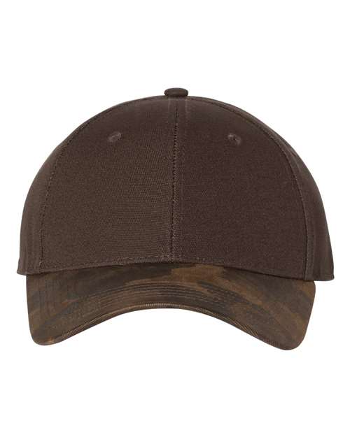 Outdoor Cap - Canvas Crown with Weathered Camo Visor Cap - GHP100