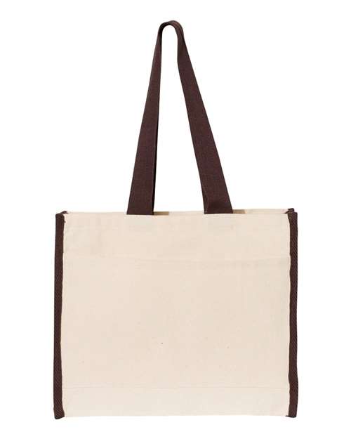 Q-Tees - 14L Tote with Contrast-Color Handles - Q1100