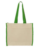 Q-Tees - 14L Tote with Contrast-Color Handles - Q1100