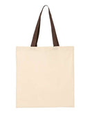 Q-Tees - Economical Tote with Contrast-Color Handles - QTB6000