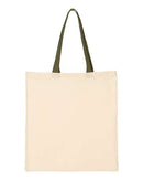 Q-Tees - Economical Tote with Contrast-Color Handles - QTB6000