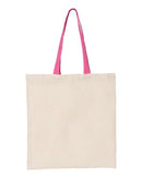 Q-Tees - Economical Tote with Contrast-Color Handles - QTB6000