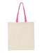 Q-Tees - Economical Tote with Contrast-Color Handles - QTB6000