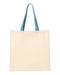 Q-Tees - Economical Tote with Contrast-Color Handles - QTB6000