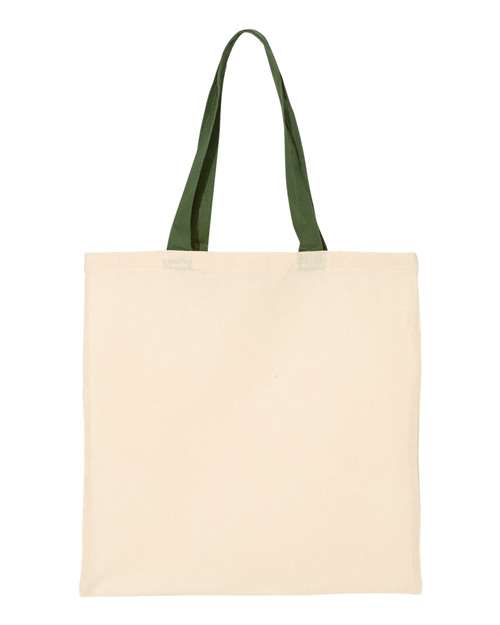 Q-Tees - Economical Tote with Contrast-Color Handles - QTB6000