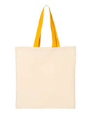 Q-Tees - Economical Tote with Contrast-Color Handles - QTB6000