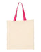 Q-Tees - Economical Tote with Contrast-Color Handles - QTB6000