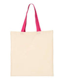 Q-Tees - Economical Tote with Contrast-Color Handles - QTB6000