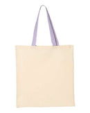 Q-Tees - Economical Tote with Contrast-Color Handles - QTB6000