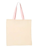 Q-Tees - Economical Tote with Contrast-Color Handles - QTB6000